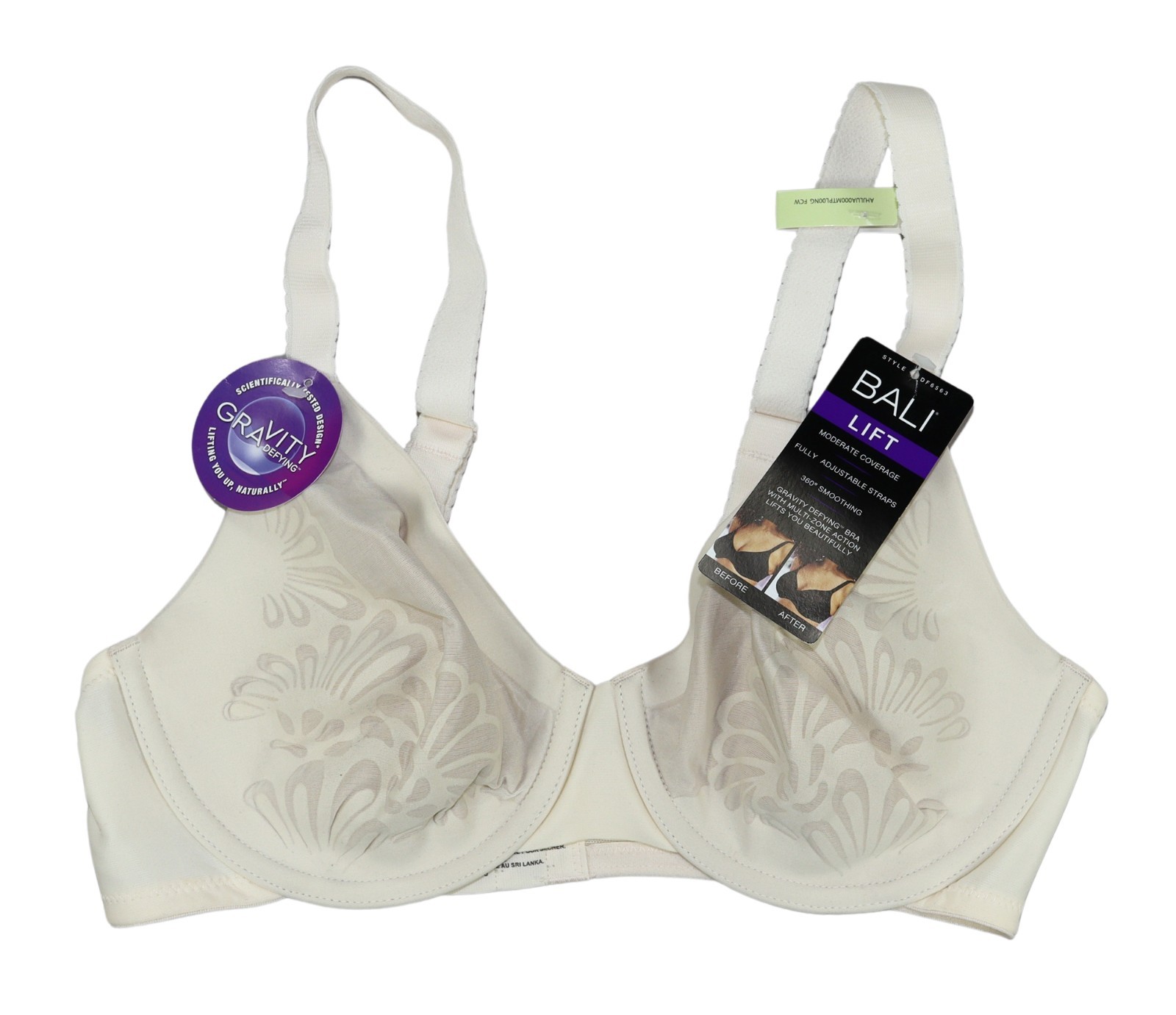 Bali Lift Smoothing Gravity Defying Moderate Coverage Underwire Women’s Bra NWT