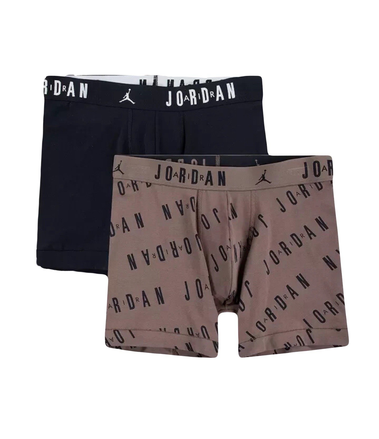 NWT. Jordan. 2 Pack. Flight Cotton Stretch Boxer Briefs. Brown. MRSP. $38.00