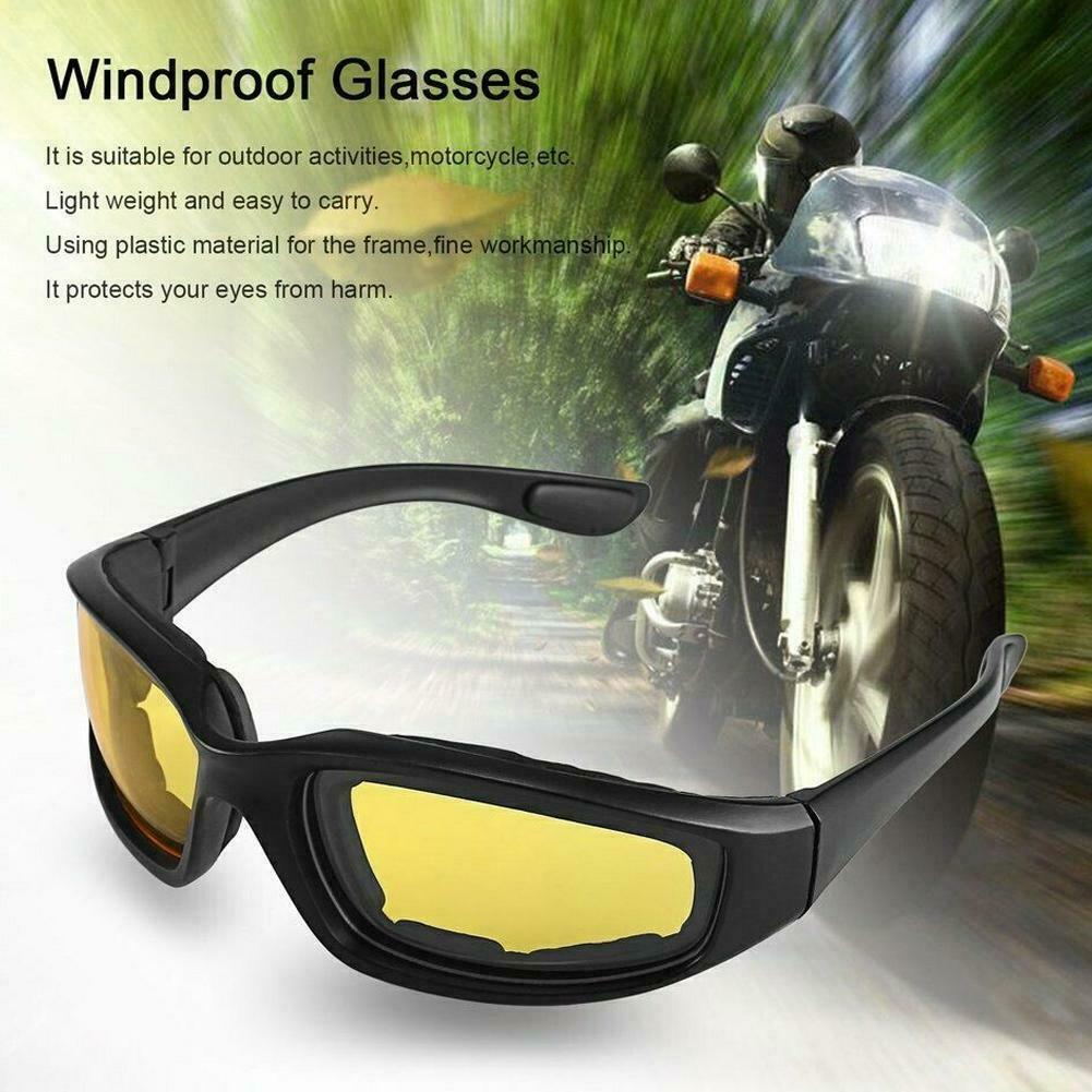 1 PCS Chopper RIDING GLASSES WINDPROOF GOGGLES MOTORCYCLE SUNGLASSES YELLOW LENS