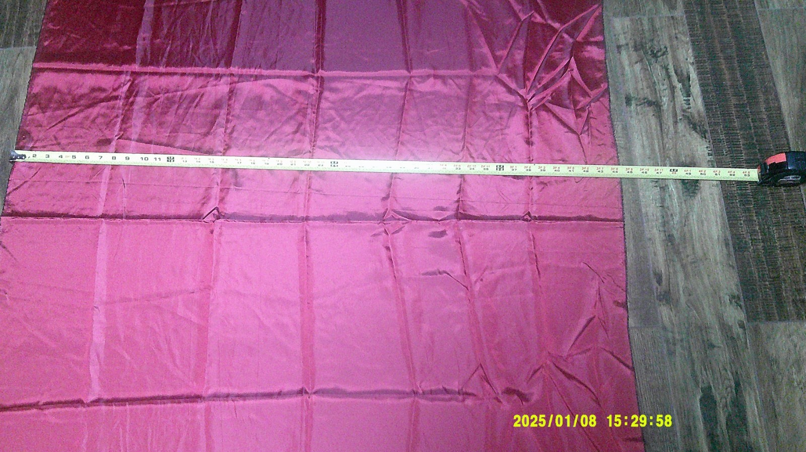Vintage Faux Red Satin Polyester Fabric Lining (Soft and Shiny) 94.25″ x 44″