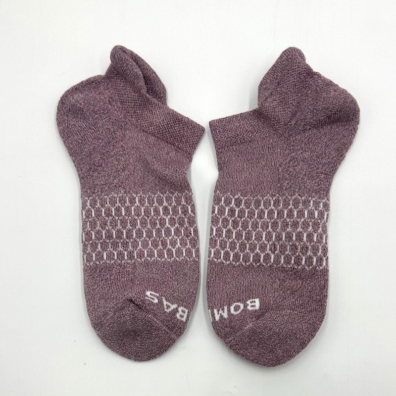 4 Pair BOMBAS Women’s Ankle Socks Cotton honeycomb athletic Size Med 4 Color Mix