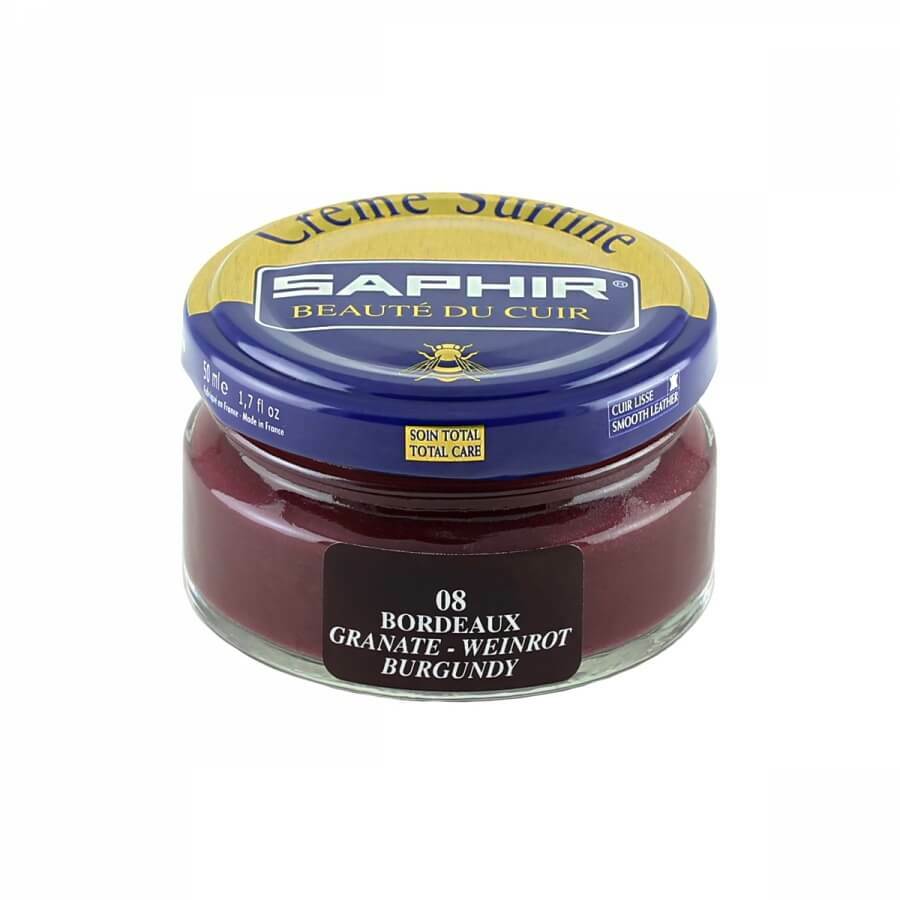 Burgundy – Saphir Shoe Cream 50ml Jar – Made in France – Beaute du Cuir