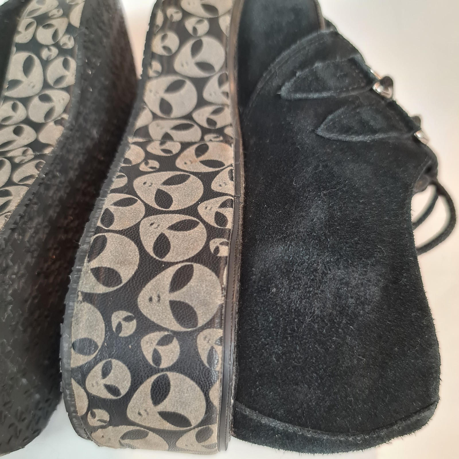 T.U.K. Alien Wrapped Platform Mondo Creepers W 8 M 6 Glow In The Dark Sole Black