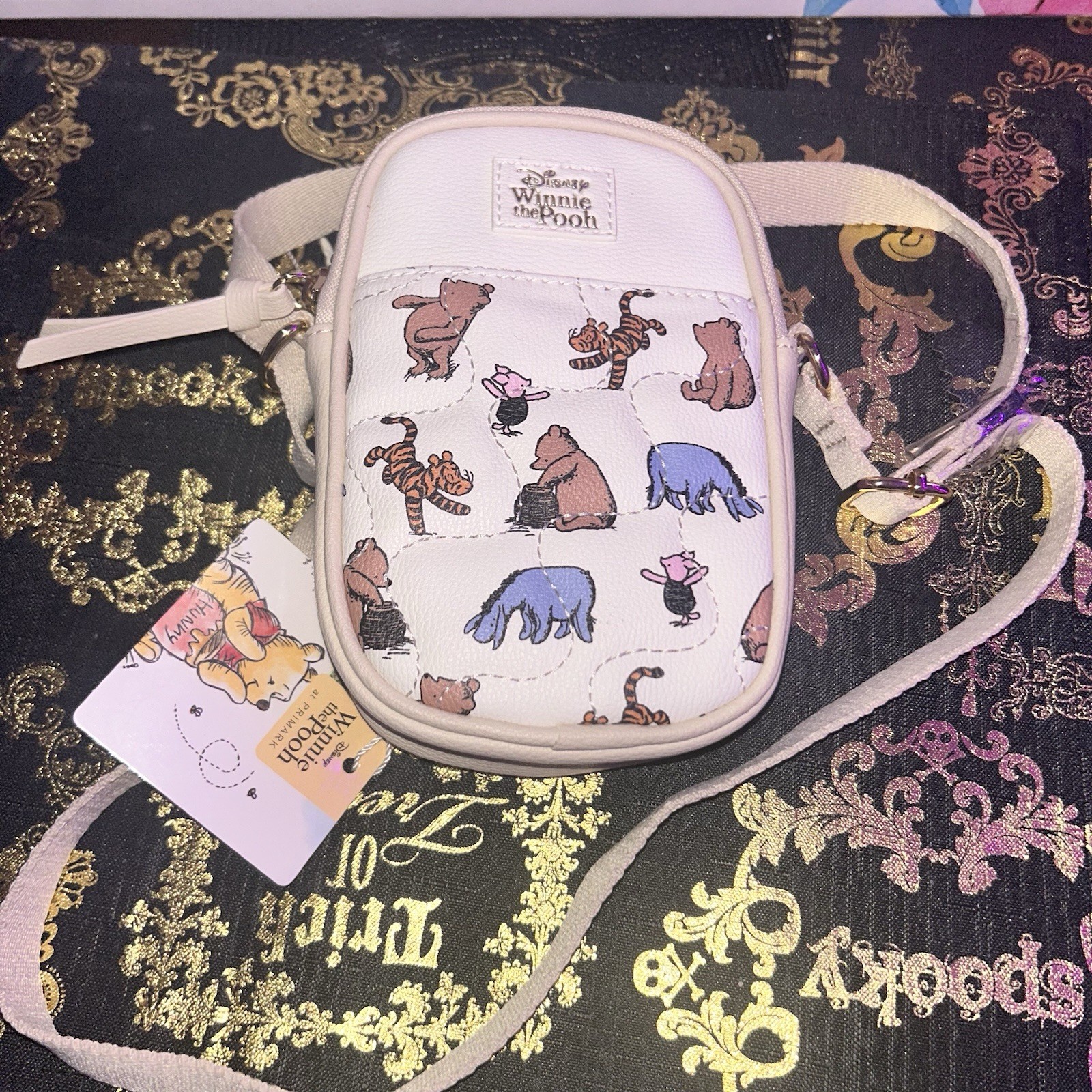 Disney Winnie The Pooh & Friend’s Crossbody Cellphone Bag With Chain New HTF