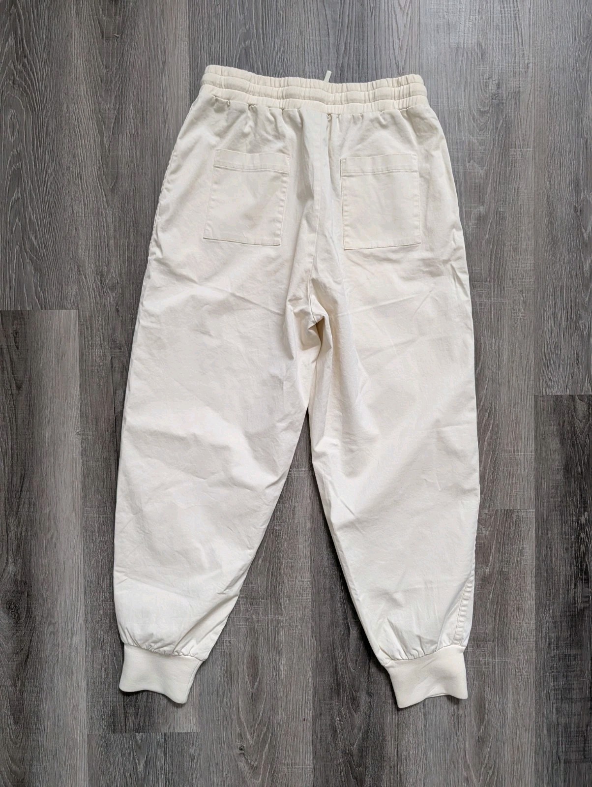 Varley Celita Pant Medium Ivory Cream Joggers NWT Athleisure Drawstring Tapered