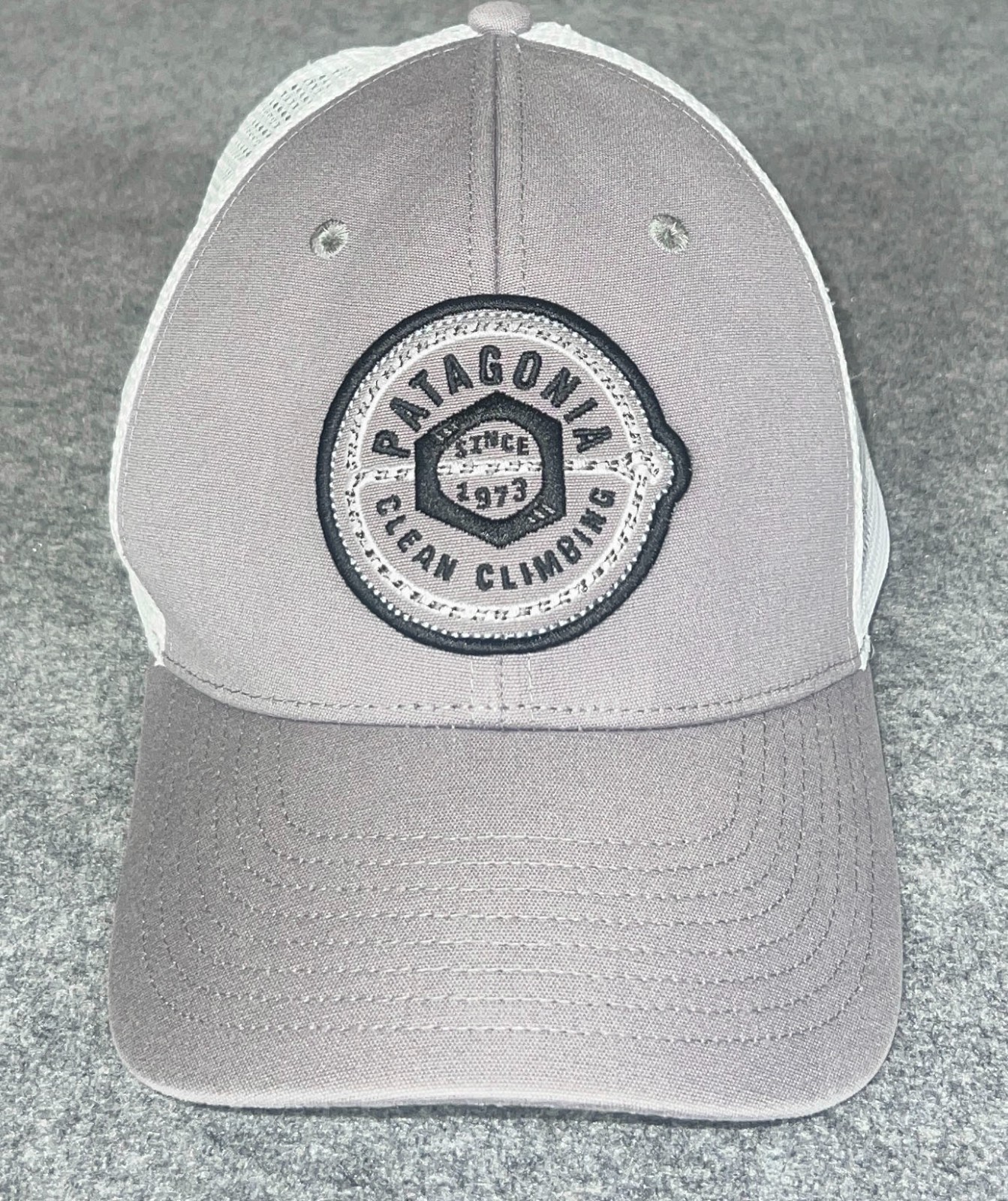 PATAGONIA CLEAN CLIMBING LOPRO TRUCKER HAT Since 1973 Hex Nut Logo Snapback Hat