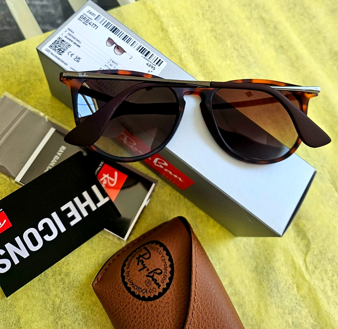 Ray Ban Erika Polarized RB4171/brown gradient Polycarbonate lenses Tortoise Fram