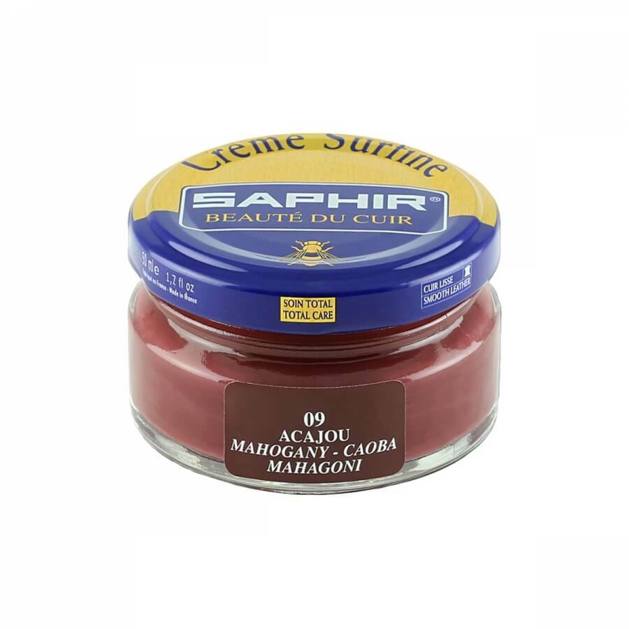 Mahogany – Saphir Shoe Cream 50ml Jar – Made in France – Beaute du Cuir