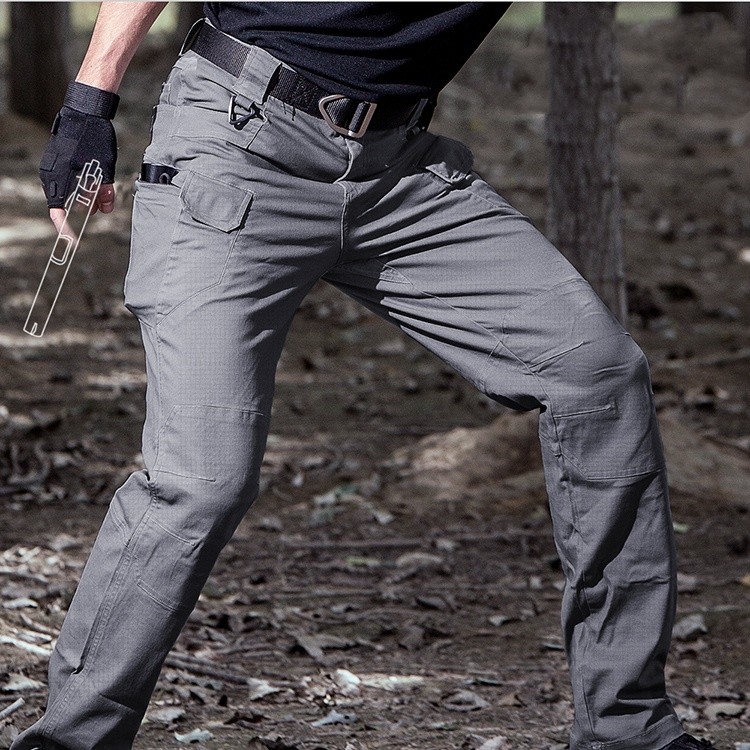 Mens Cargo Pants Tactical Waterproof Work Trousers Outdoor Hiking Combat Pants