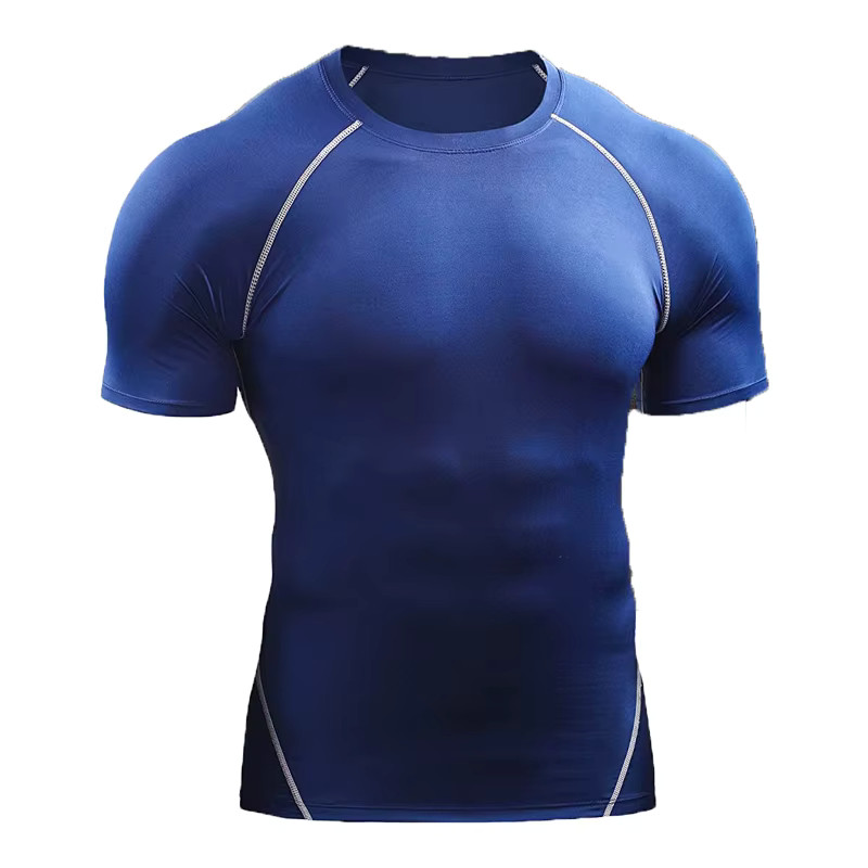 Men Compression T-Shirt Summer Sports Running Quick Dry Fitness Tee Gym Top Gift