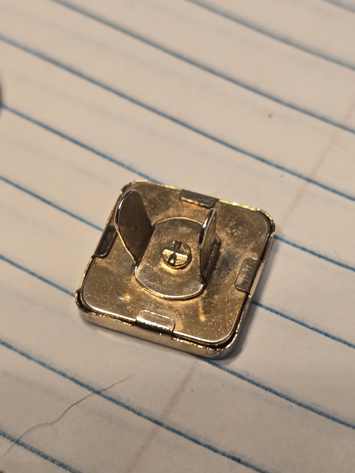 Chanel Metal Magnetic Purse Clasp Bottom Gold Hardware Replacement Parts Vintage