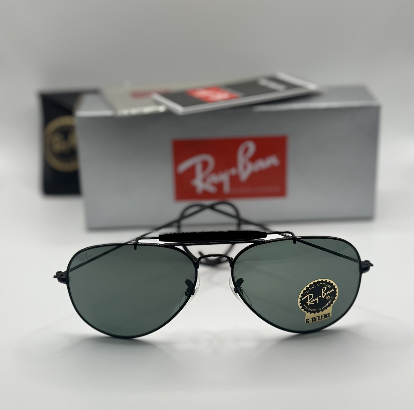 Ray-Ban RB3030 Outdoorsman L9500 58•14 160 Green G-15 Lens 58mm Sunglasses