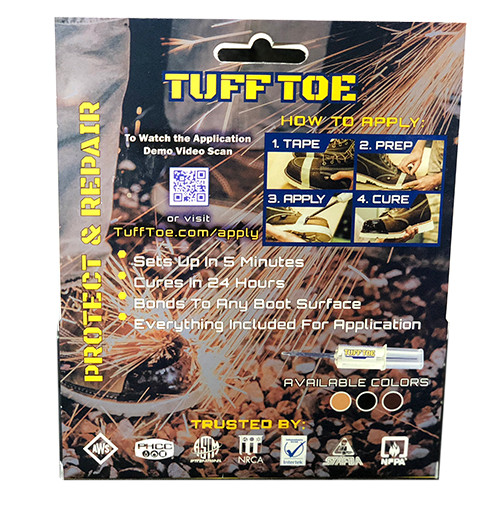 TUFF TOE Original Formula Work Boot Toe Guard Protection & Leather Repair Kit