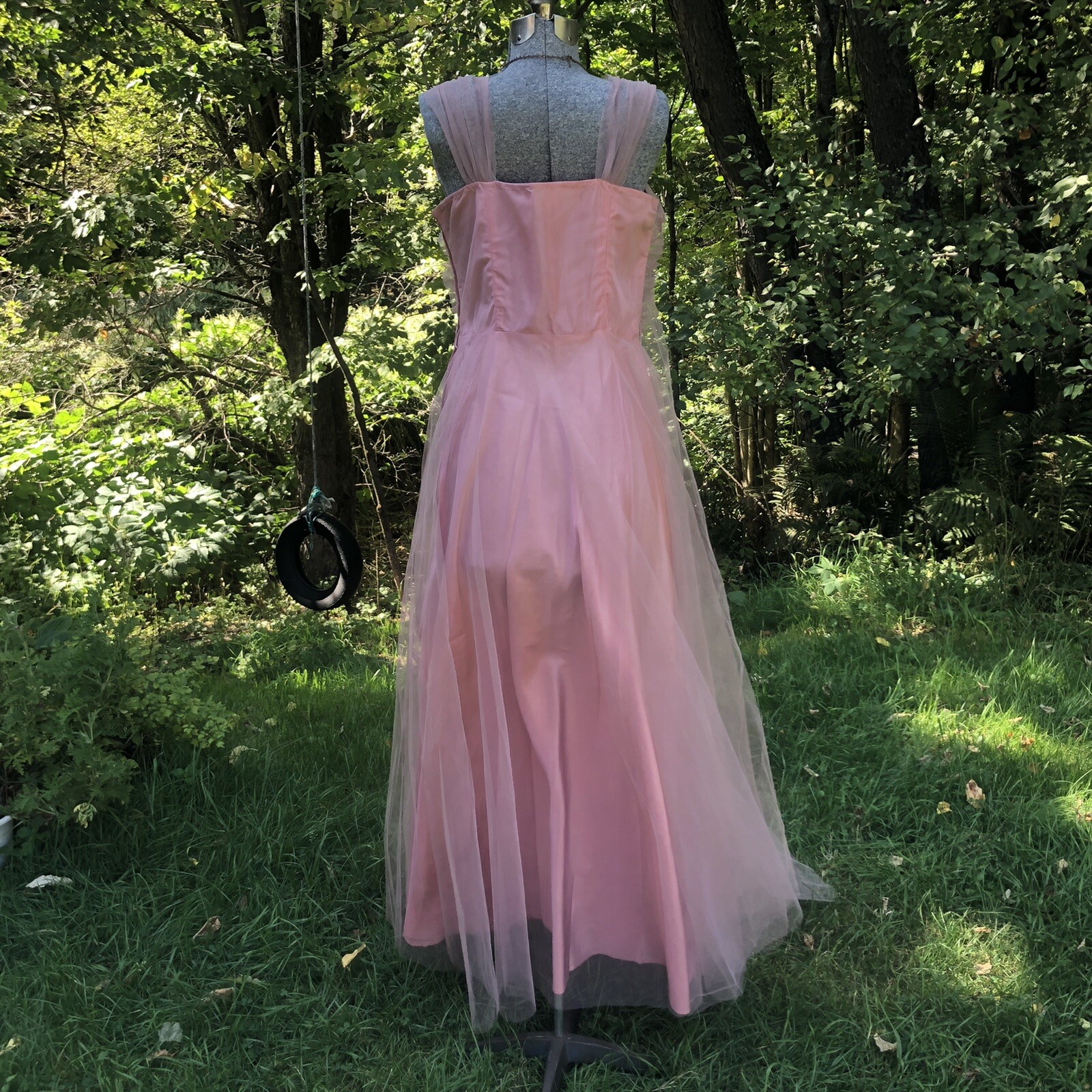 Vintage 1940’s Sequin Pearls Lace Cocktail Gown Dress 36-28-48 Stunning unworn