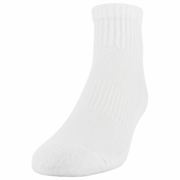 Men’s 6-Pair Athletic Works Ankle Socks Size 6-12, White