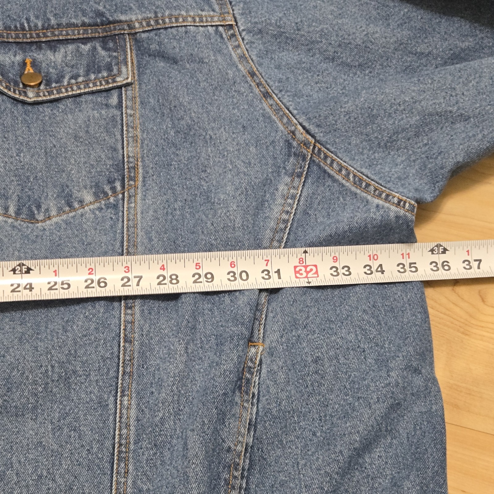 Men’s 7XL Denim Trucker Jean Jacket Blue by Kingsize, Big & Tall