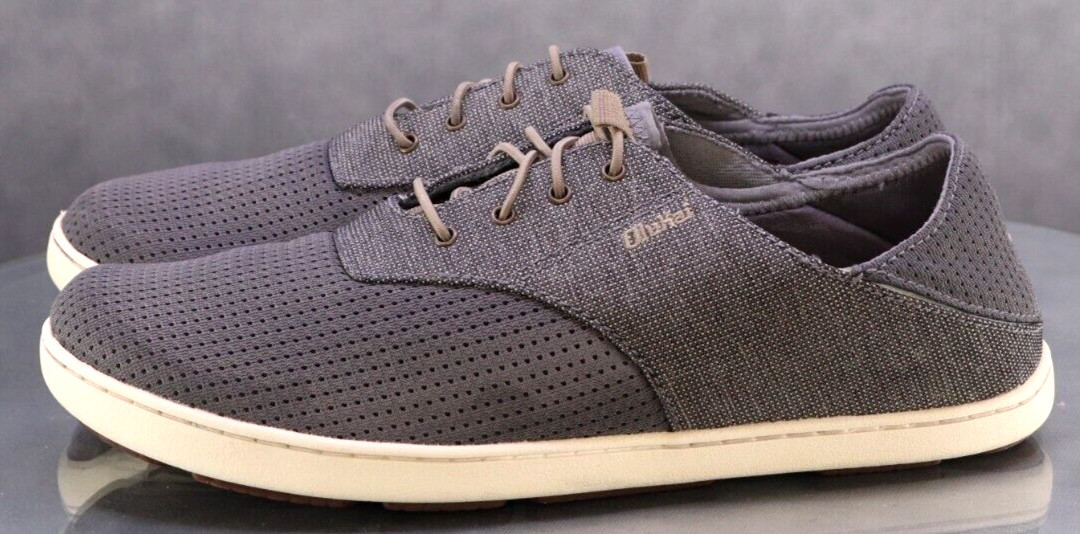 Olukai Nohea Moku $130 Men’s Knit Sneakers Shoes Size 8.5 Gray