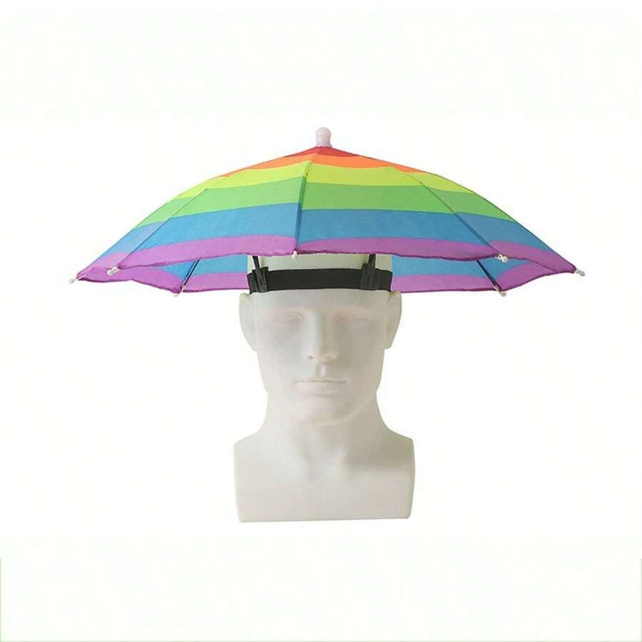 Umbrella Cap Suitable for Camping Fishing Elastic Headband UV Safe Umbrella Cap