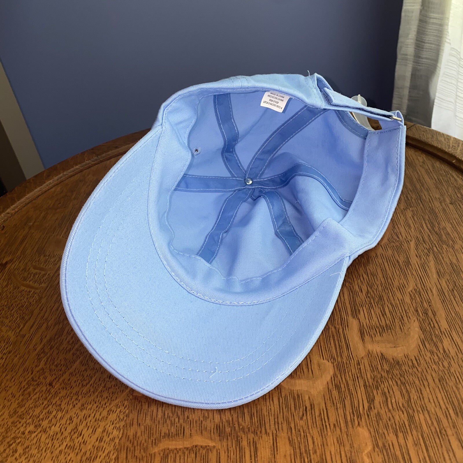 Baja Blue Ball Cap Hat Plain Adjustable Solid Color Basic OSFM Light Blue