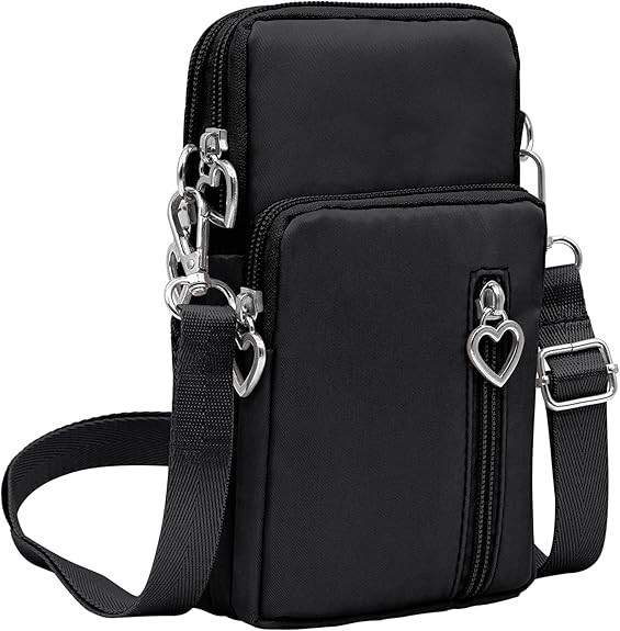 Small Crossbody Bags For Women Travel Pouch Shoulder Bag Cell Phone Purse Black