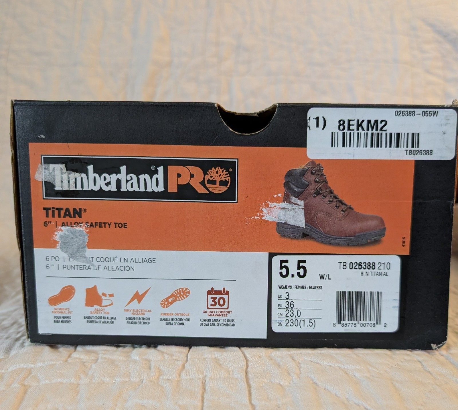 Timberland Pro Alloy Toe Work Boots Titan Women’s Size 5.5, Brown