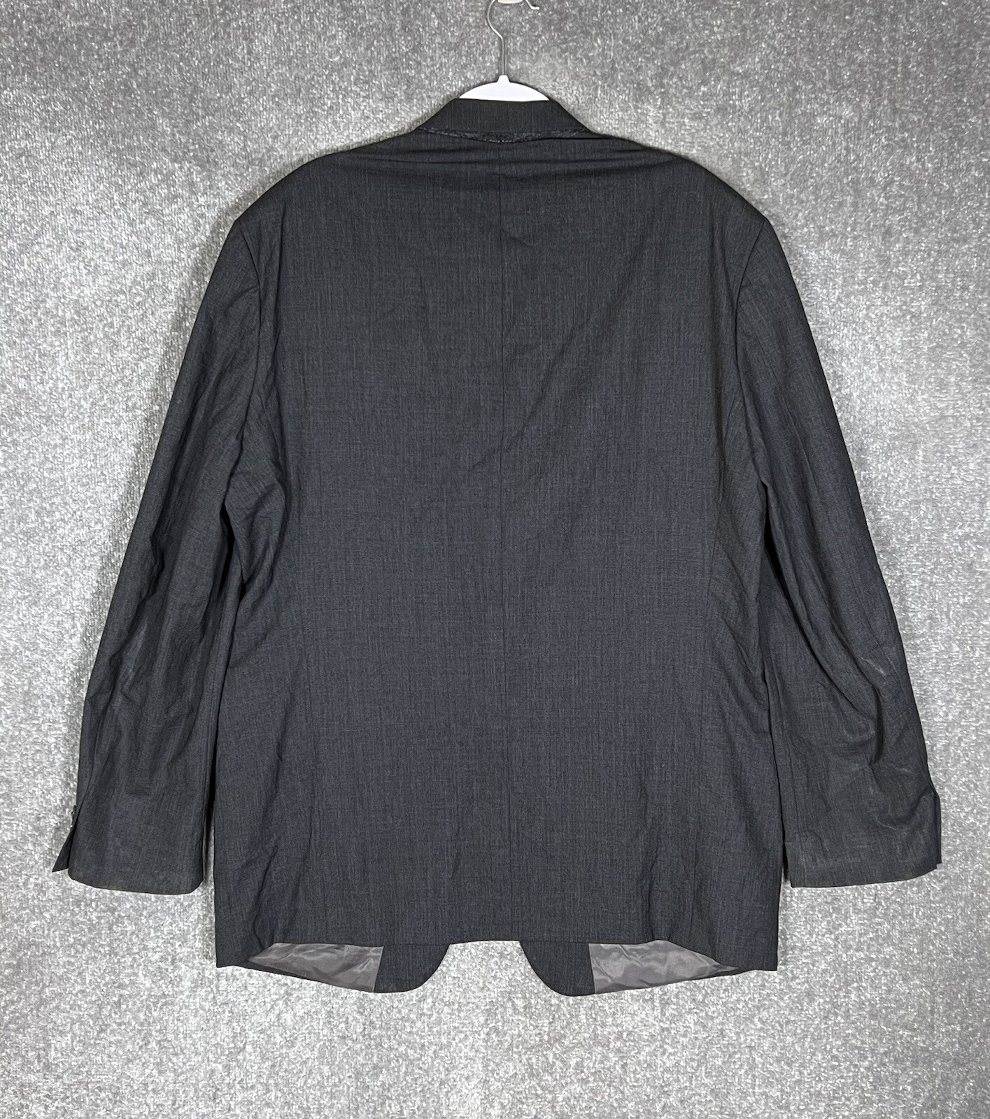 Andrew Fezza All Seasons Cashmere Wool Blazer Mens Size 46L Gray Pockets