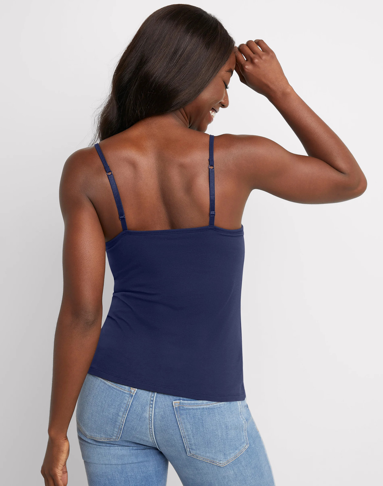 Hanes Women’s camisole top Stretch Cotton Cami Built In Shelf Bra Stretch S 2XL