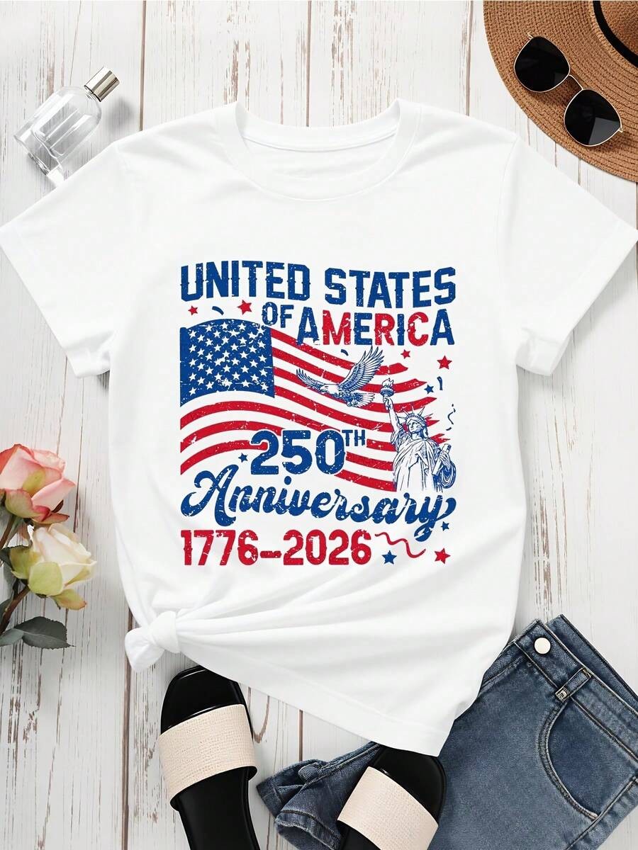 United States Of America 250th Anniversary 1776 2026 Patriotic T-Shirt