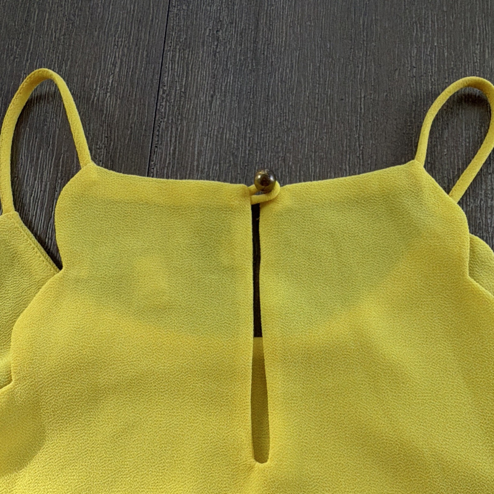 Naked Zebra Pink & Yellow Chiffon Spaghetti Strap Cami Blouse Women’s Small Lot