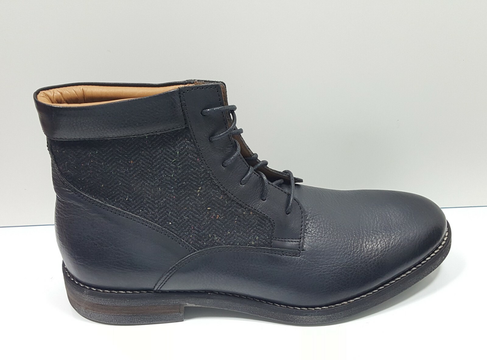 Modern Vintage Casual Black Leather Lace Up Ankle Chukka Boots Mens 10.5 $325