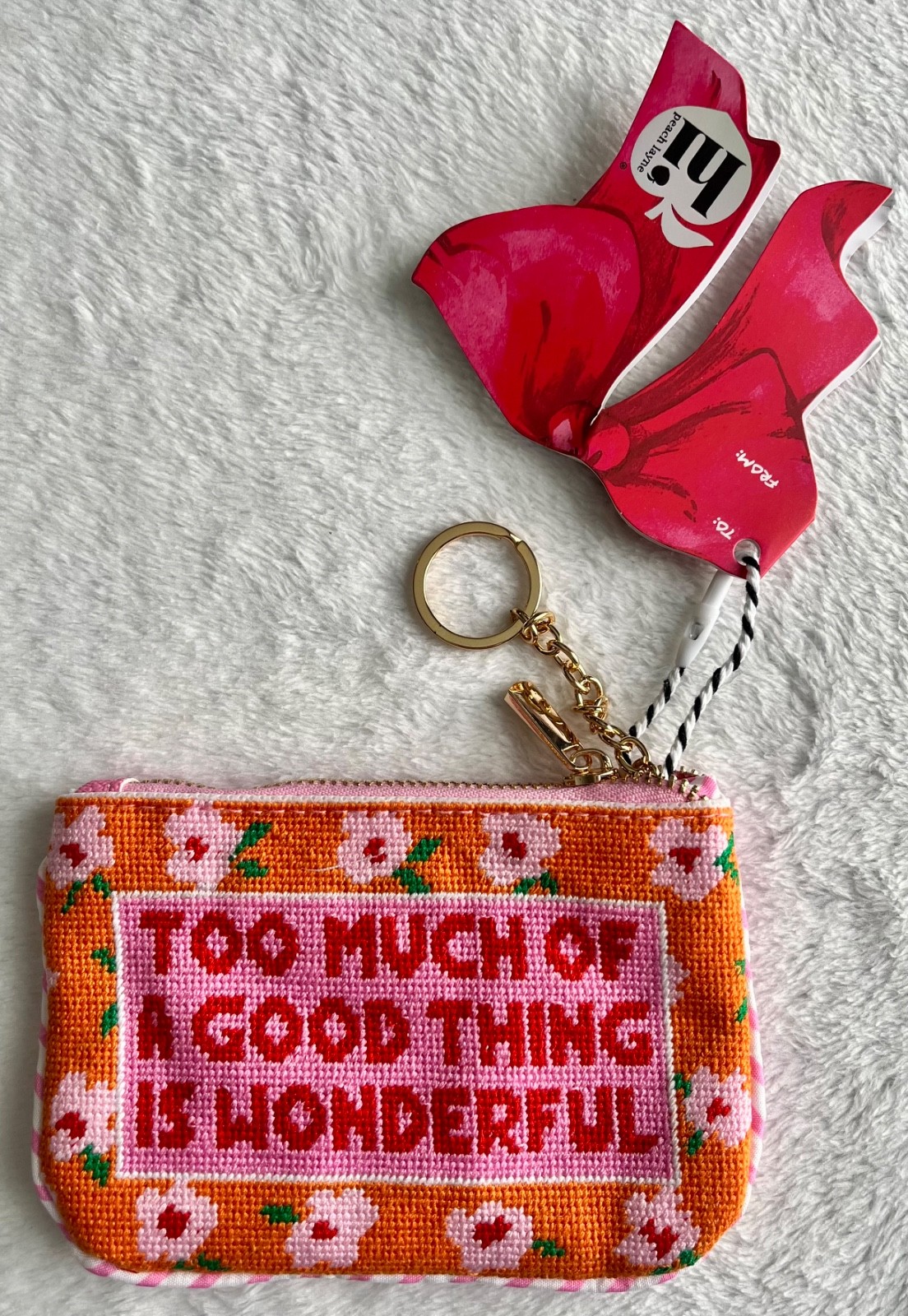 hi peach layne mothers day coin purse Id keys bag woman’s kids wallet