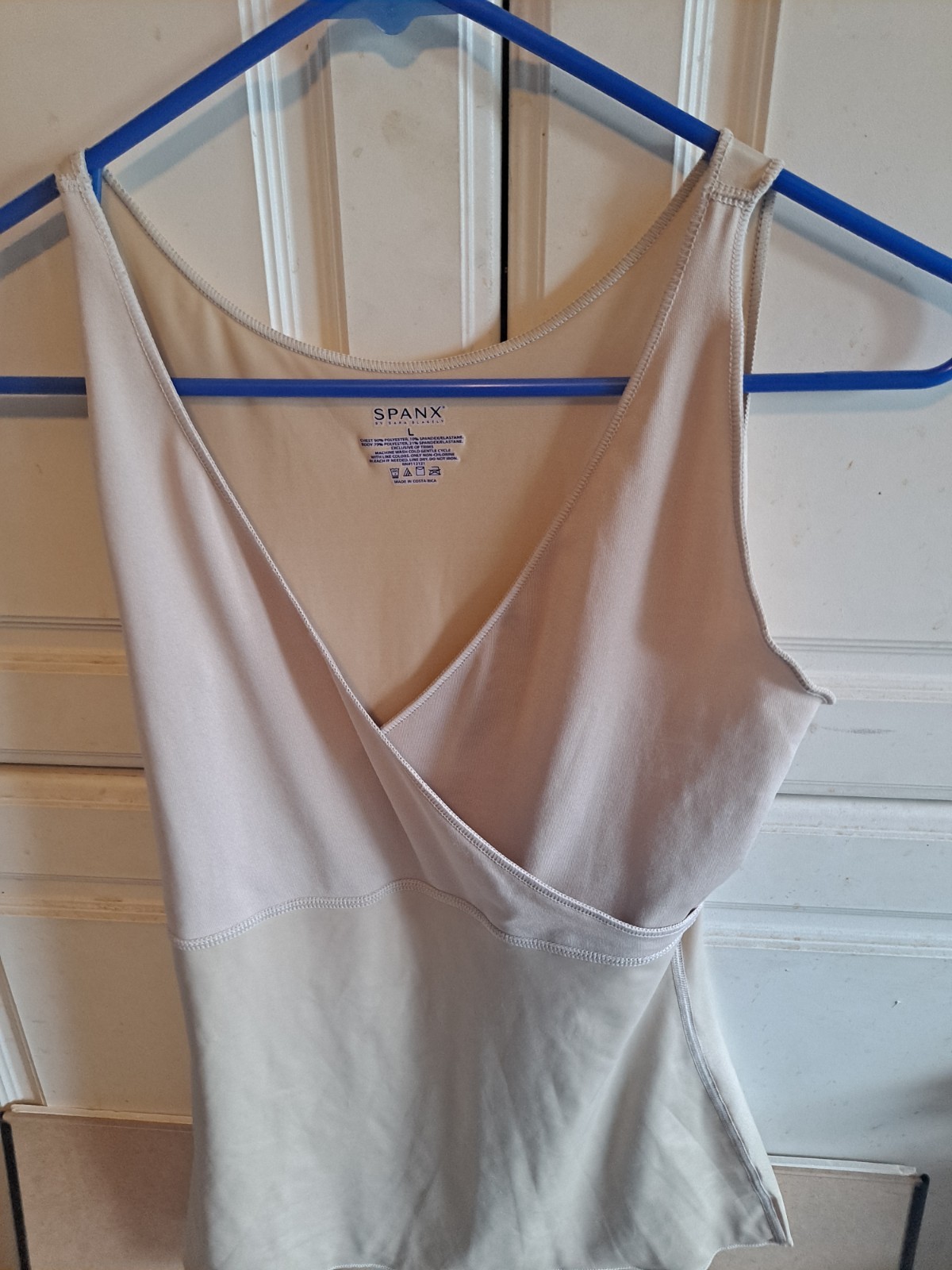 Spanx Beige Shaping Camisole Top L Moderate Compression Nylon Spandex Women