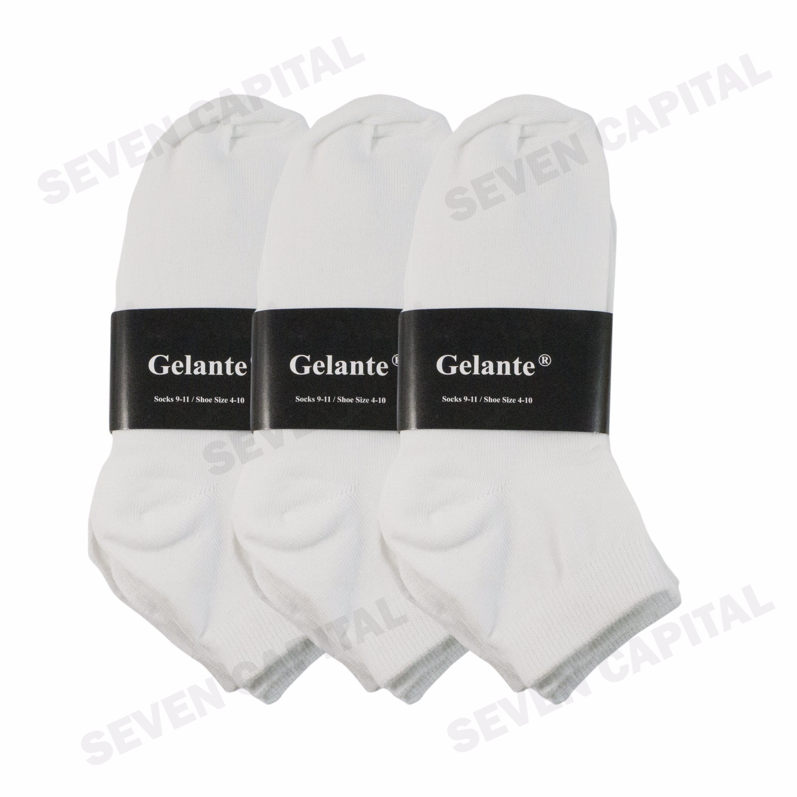 3 6 9 12 Pairs Mens Womens Solid Black White Sport Ankle Low Cut Cotton Socks