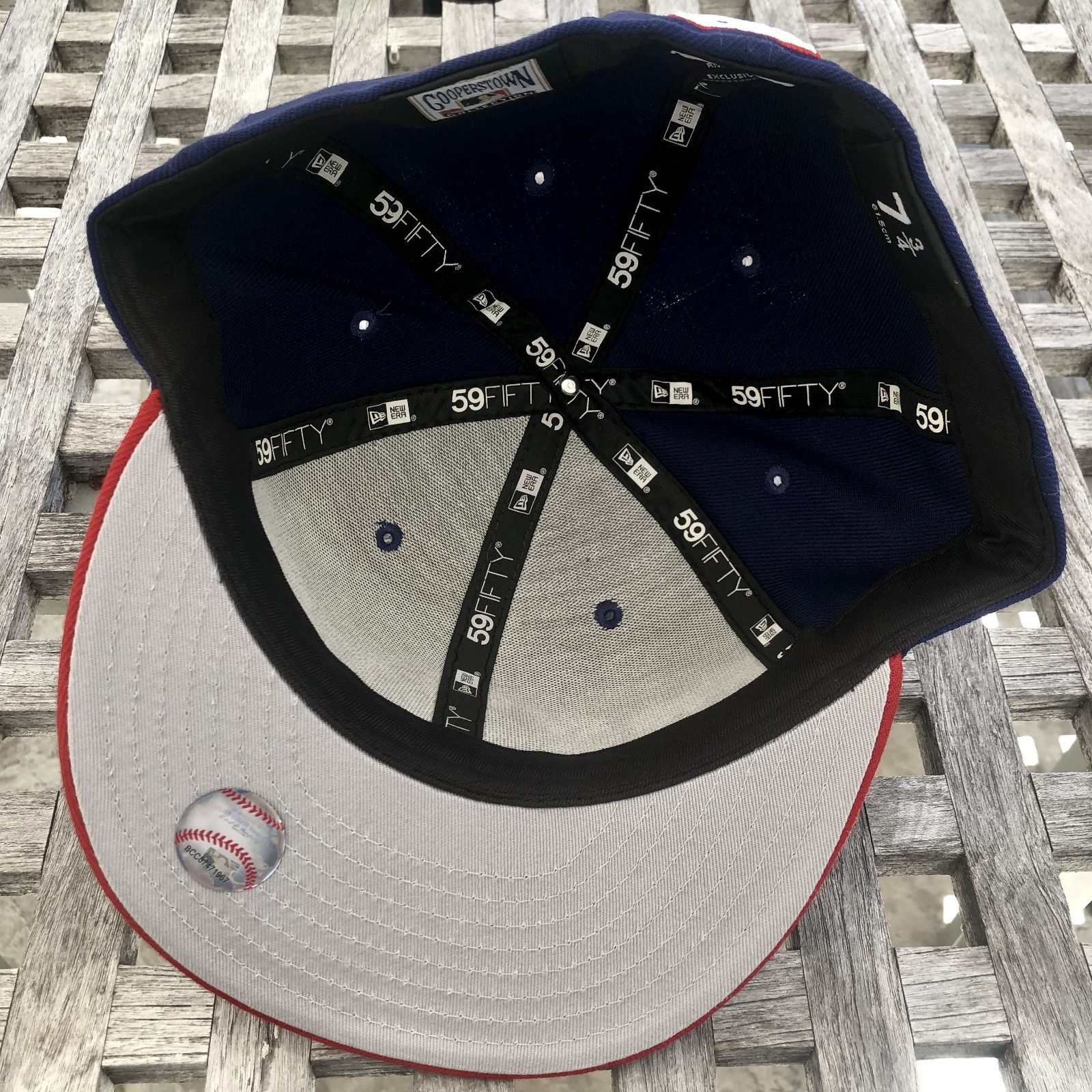 Chicago Cubs Cooperstown Logo New Era 59FIFTY 2 Tone Fitted Wool Hat 7 3/4