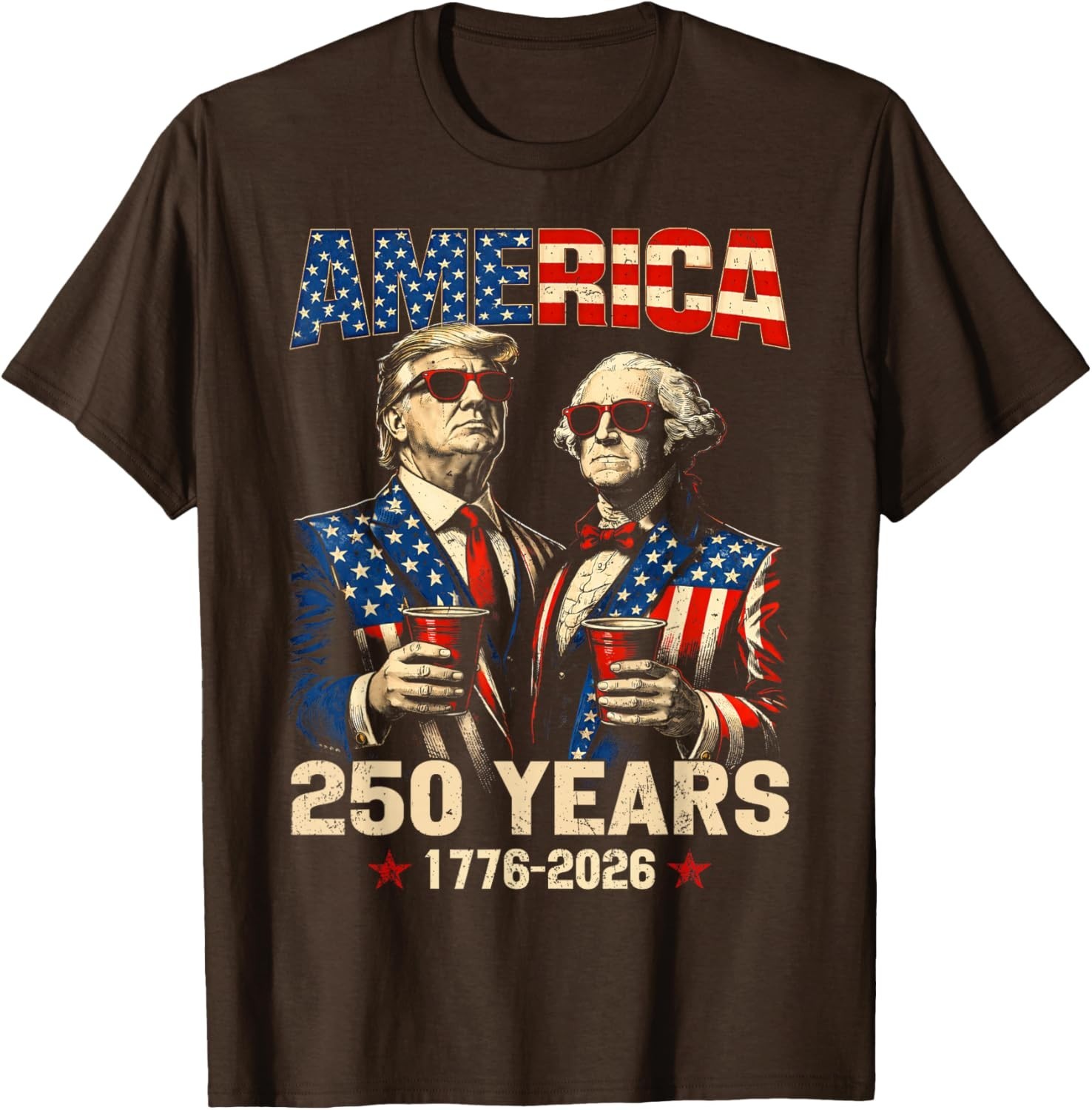 250 Years America Anniversary 250th Funny Trump Washington Unisex T-Shirt