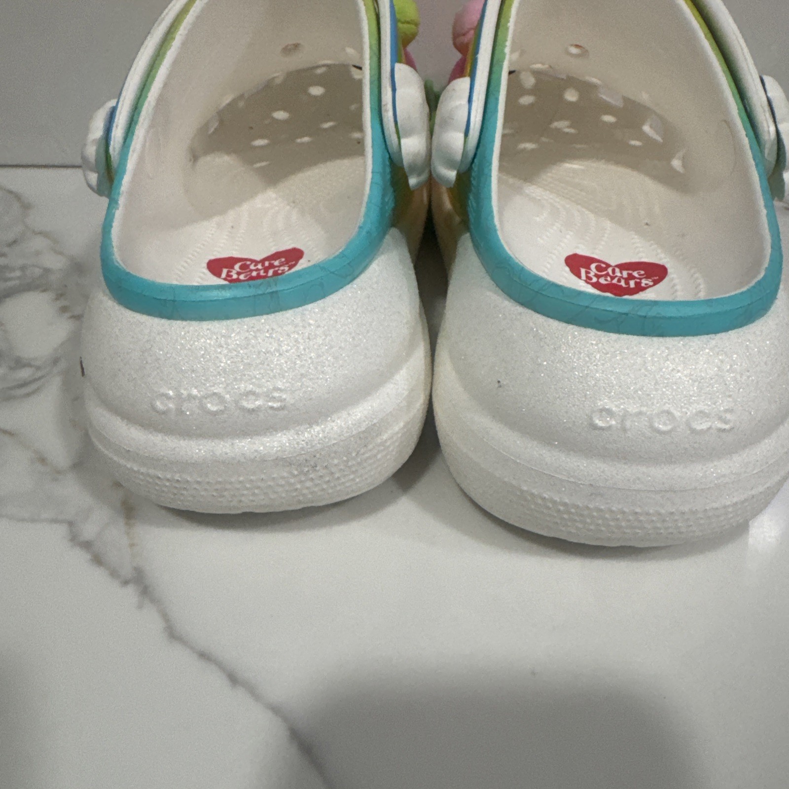 Care Bears Crush Clog Crocs Light Up Size W8 M6 Missing Care Bears Light Up