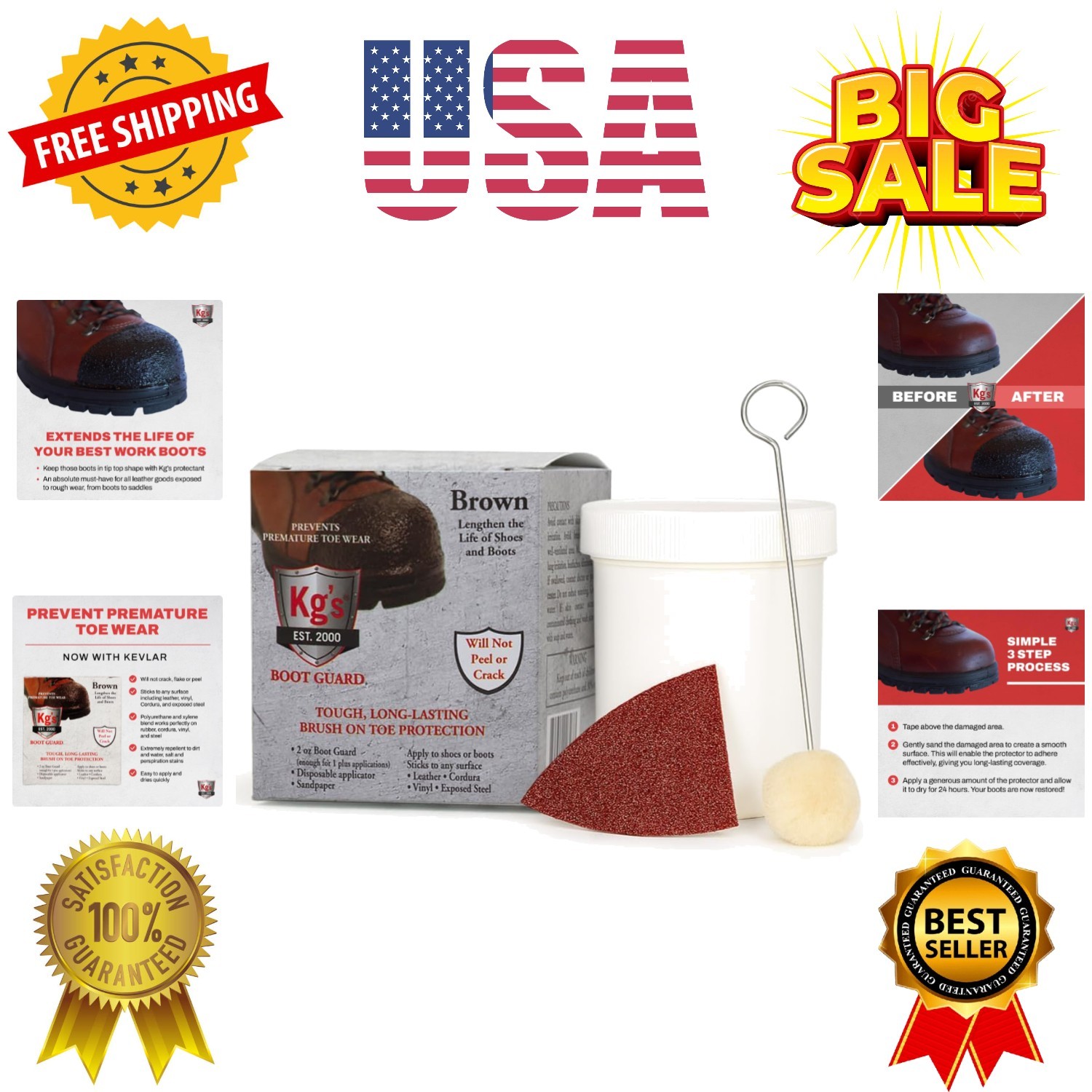 Boot Guard Brush On Toe Protection – Brush On Liquid for Tough, Long-Lasting …