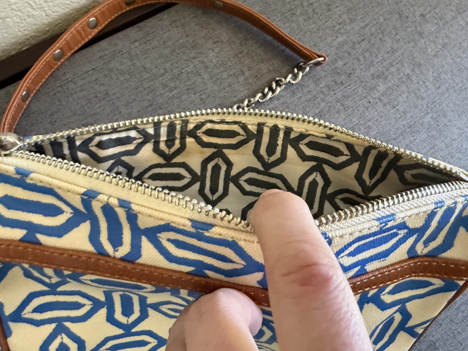Rebecca Minkoff Blue White Mini MAC Crossbody Bag Purse Designer SEE DESCRIPTION