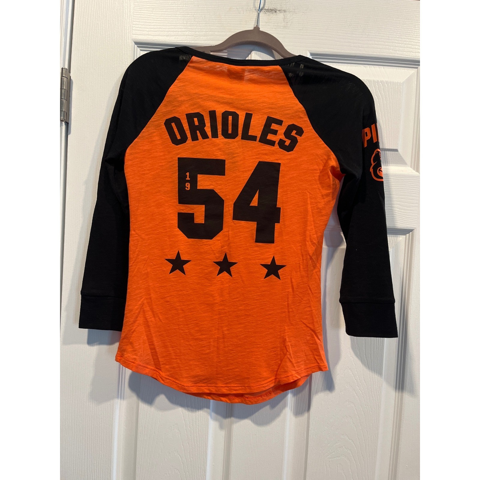 Pink Victoria’s Secret Baltimore Orioles Baseball Tee Orange Black XS 54 O’s