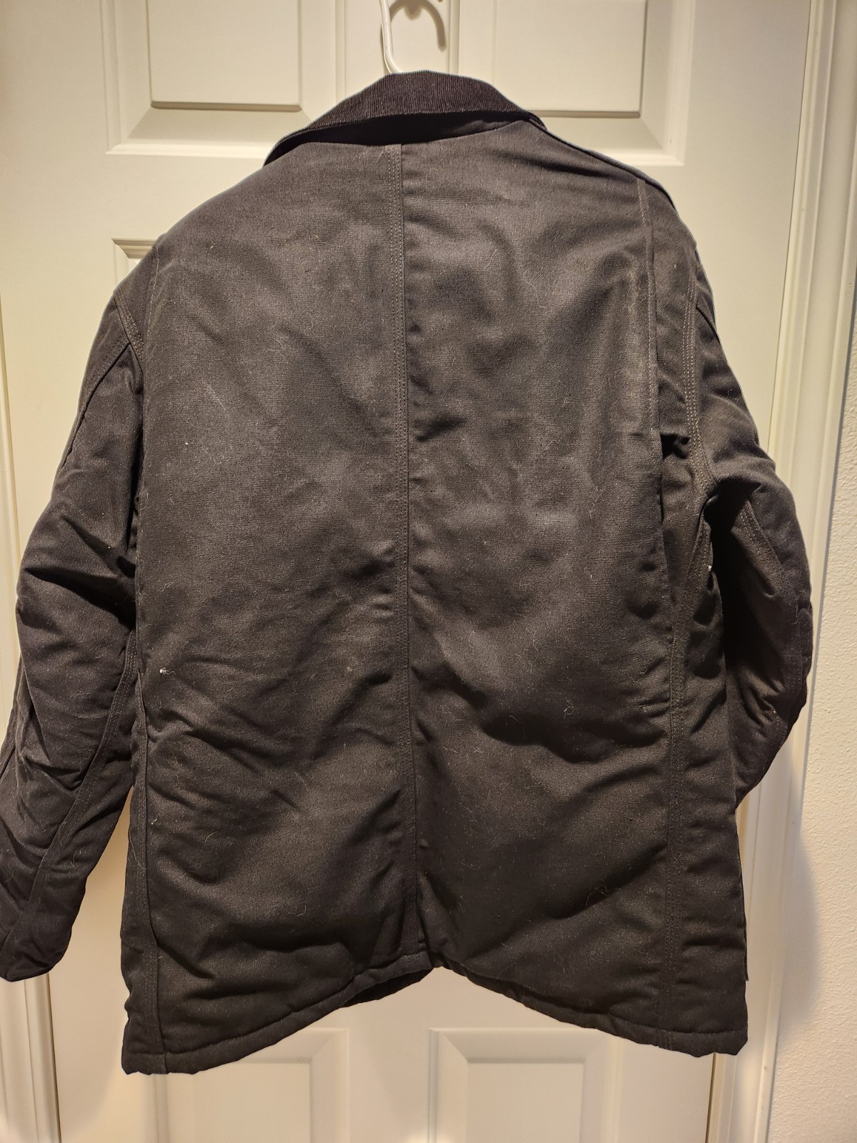 Carhartt Firm Duck Insulated Traditional Coat C003 Black Loose Fit Size M