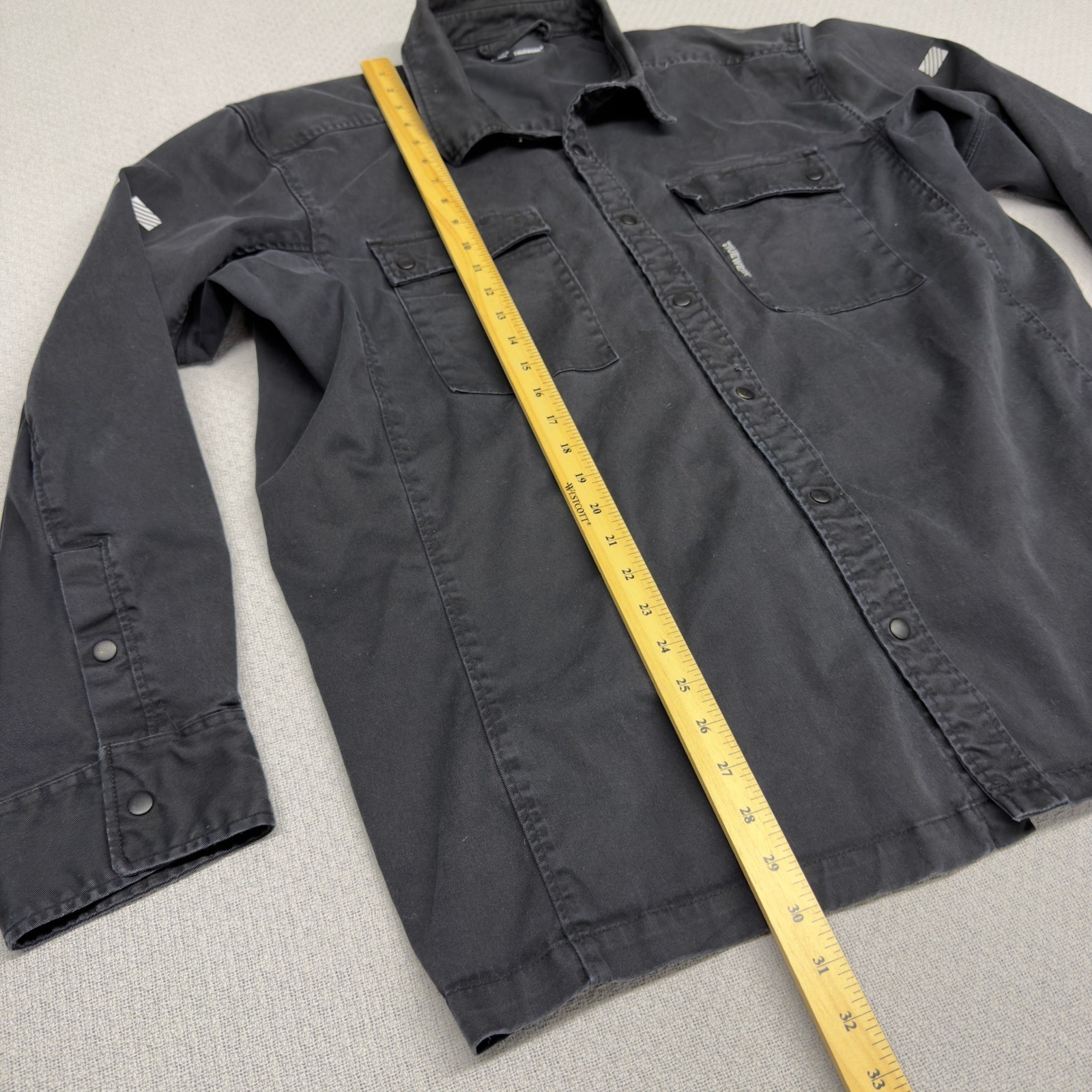 Truewerk FR Shirt Mens 2XL Black Flame Resistant Cotton Workwear Snap Utility