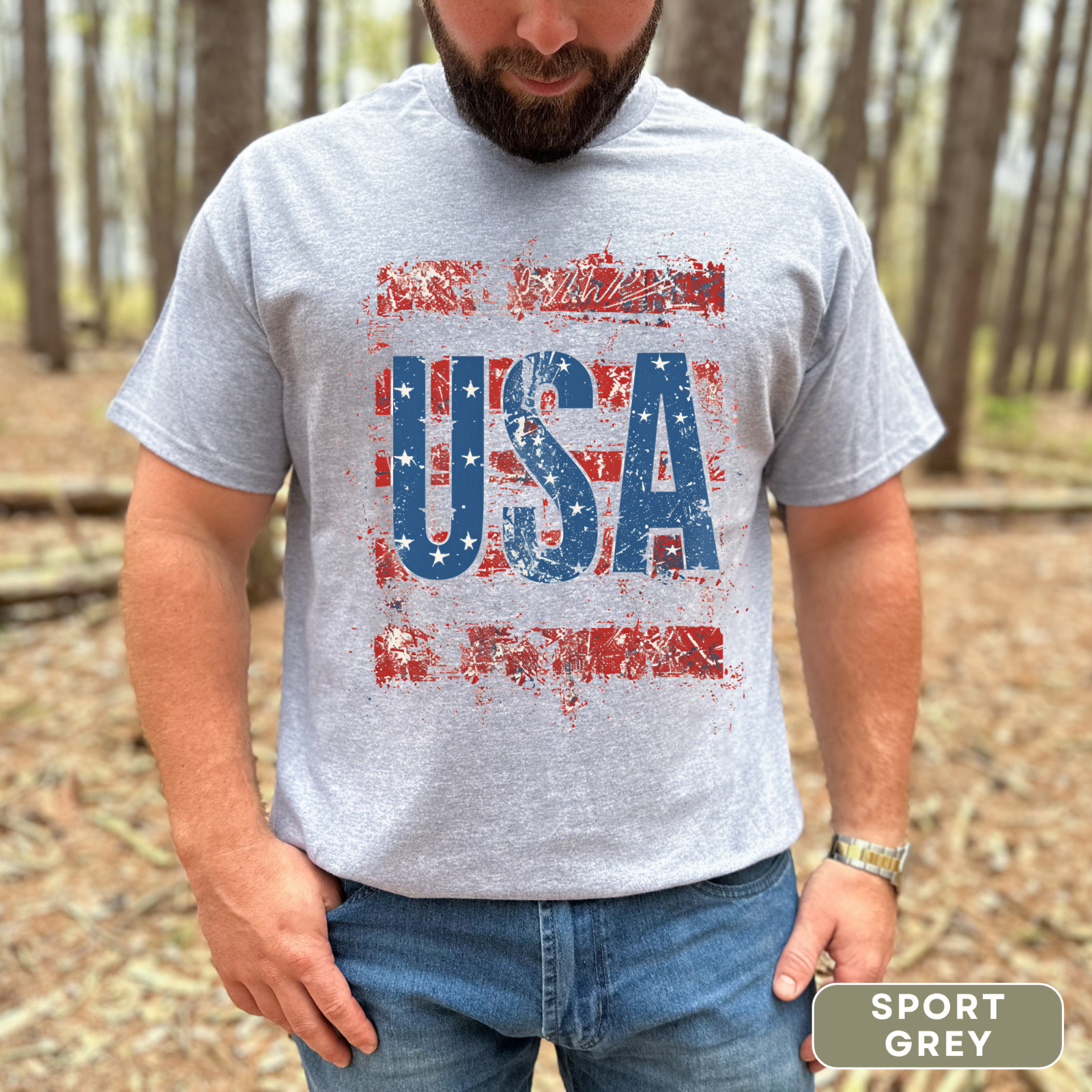 USA T-Shirt Men and Womens Patriotic Tee for 4th of July