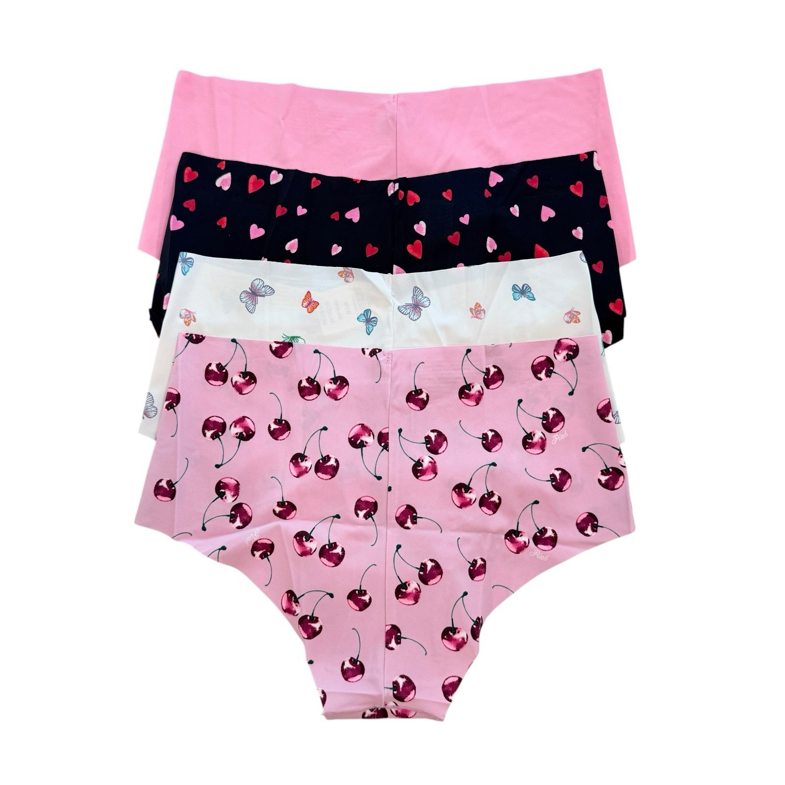 Victoria’s Secret Cheeky Panties Womens Medium No Show LOT OF 4 VS Smooth Panty