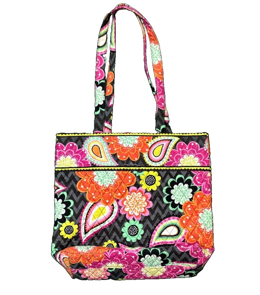 The Classic Vera Bradley tote in retired pattern “flower shower”