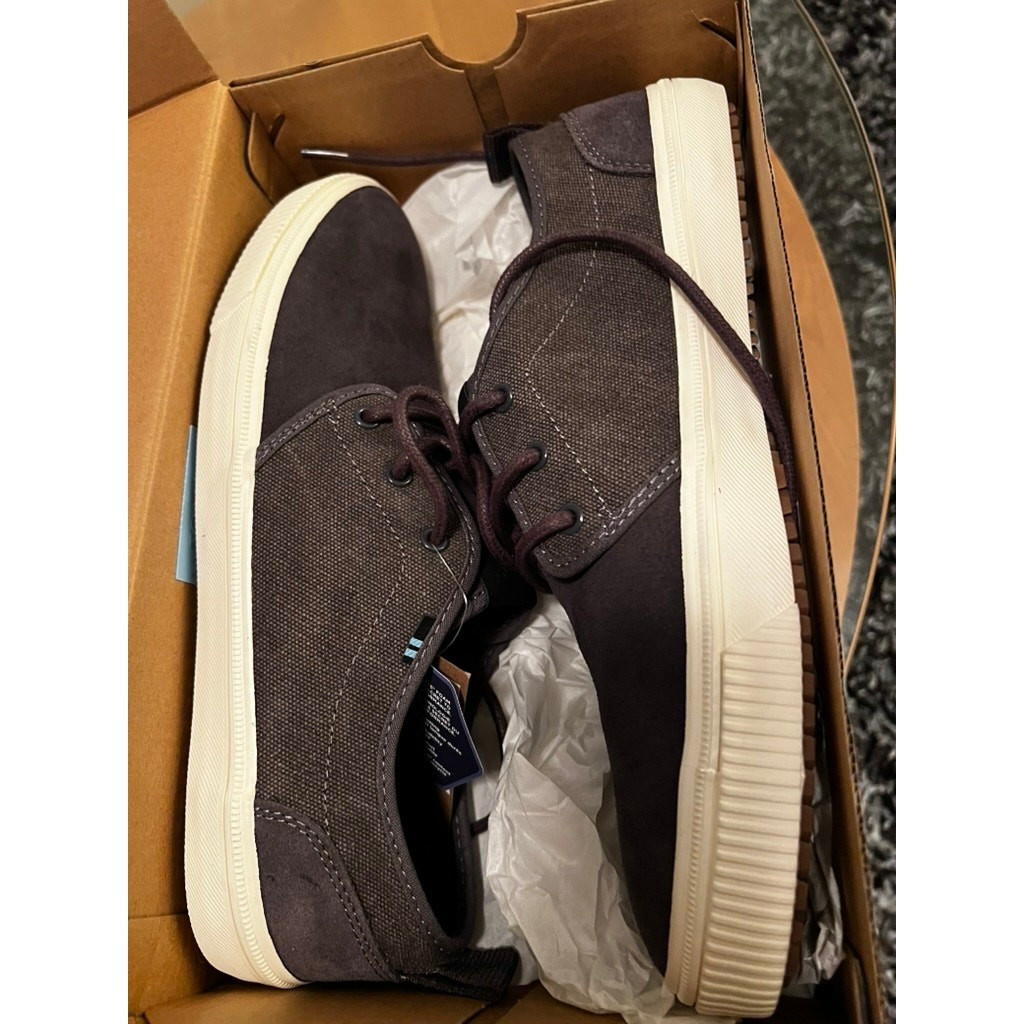 TOMS Carlo Terrain Water Resistant Sneaker Men’s Size 9.5 Pavement Grey suede