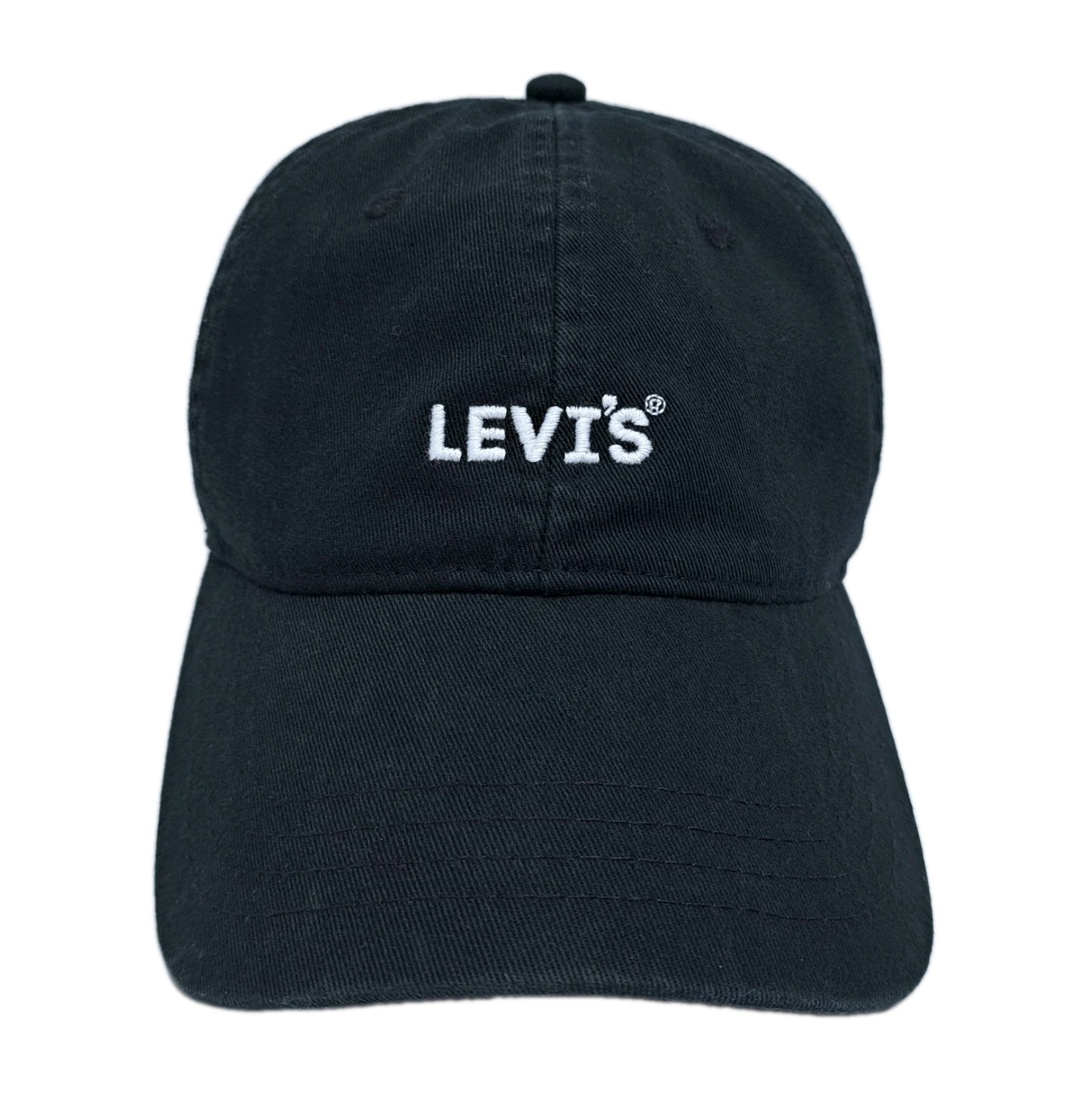 Levis Hat Cap Black Strapback Basic Plain Cotton Dad Cotton