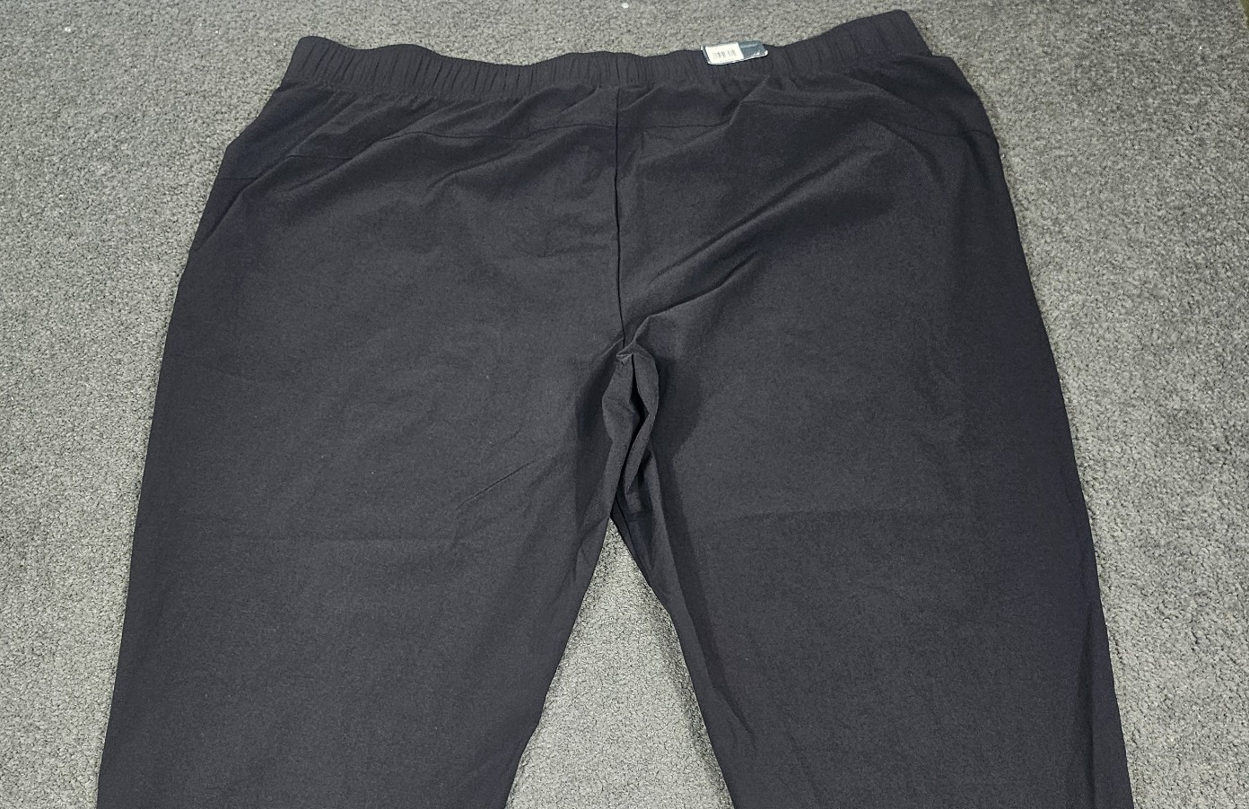 Men’s Jogger Pants 48X28 4XB Tek Gear Black Nylon Spandex Stretch Pull On