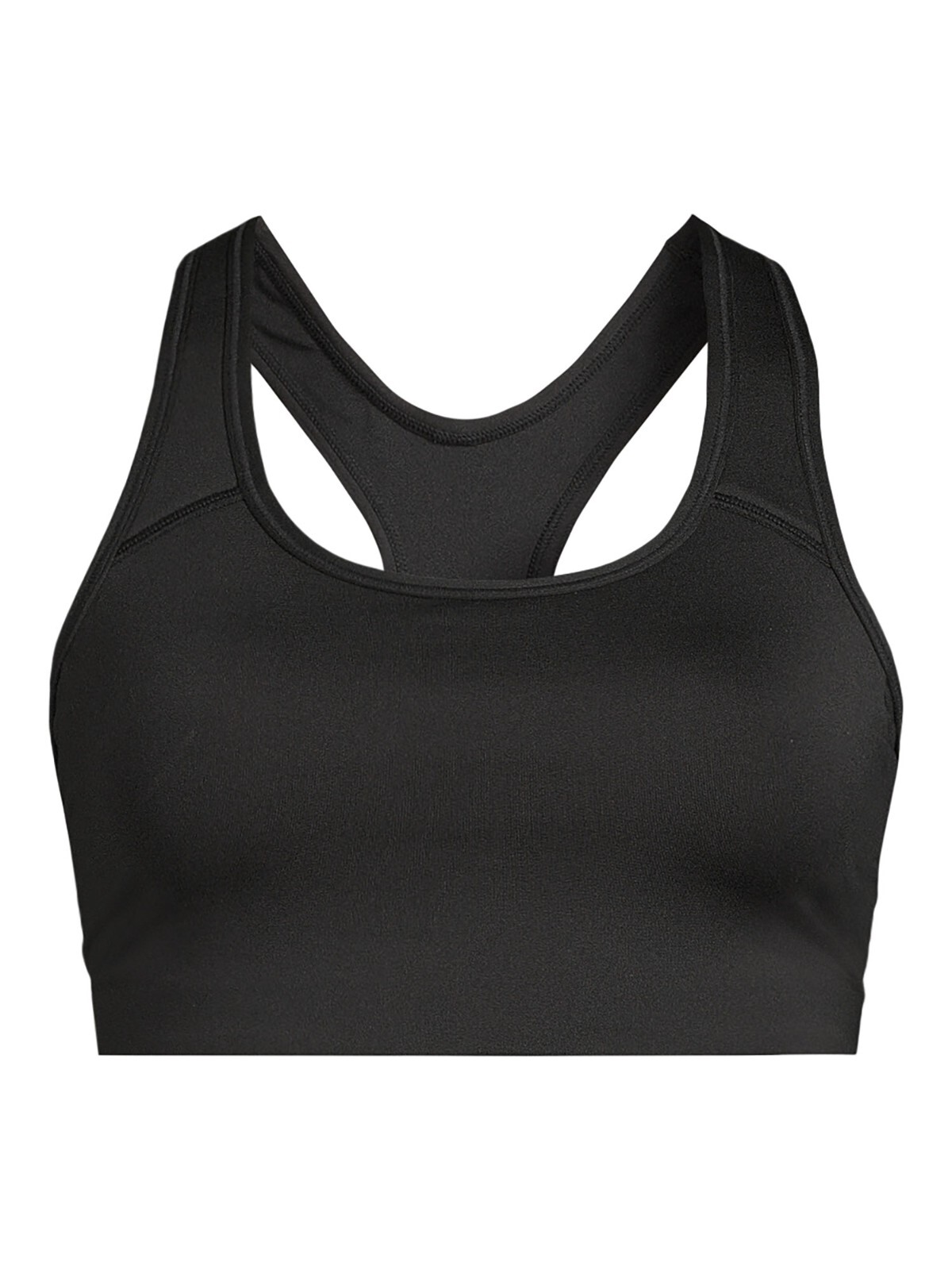 Avia Sports Bra Womens Large Black Support Racerback Scoop Neck Pullover Stretch