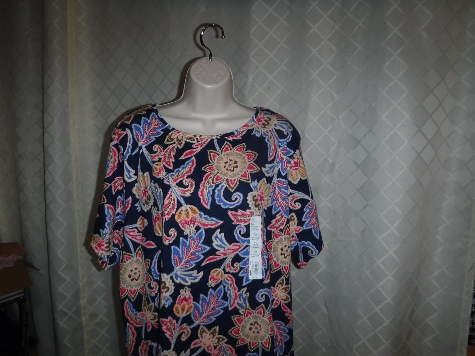 Size Plus Short Sleeve Women’s T-Shirts ,3X,2X,1X,0X,Croft & Barrow Multi Color