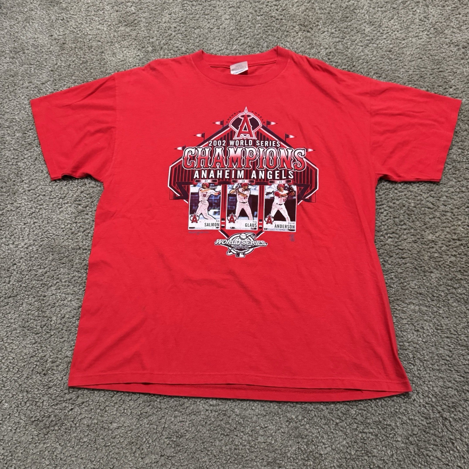 Vintage 2002 Anaheim Angels MLB World Champions T-Shirt Mens – XL